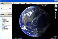 Google Earth - počítačový náhled
