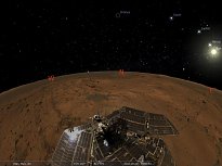 Pohled ze sondy na Marsu