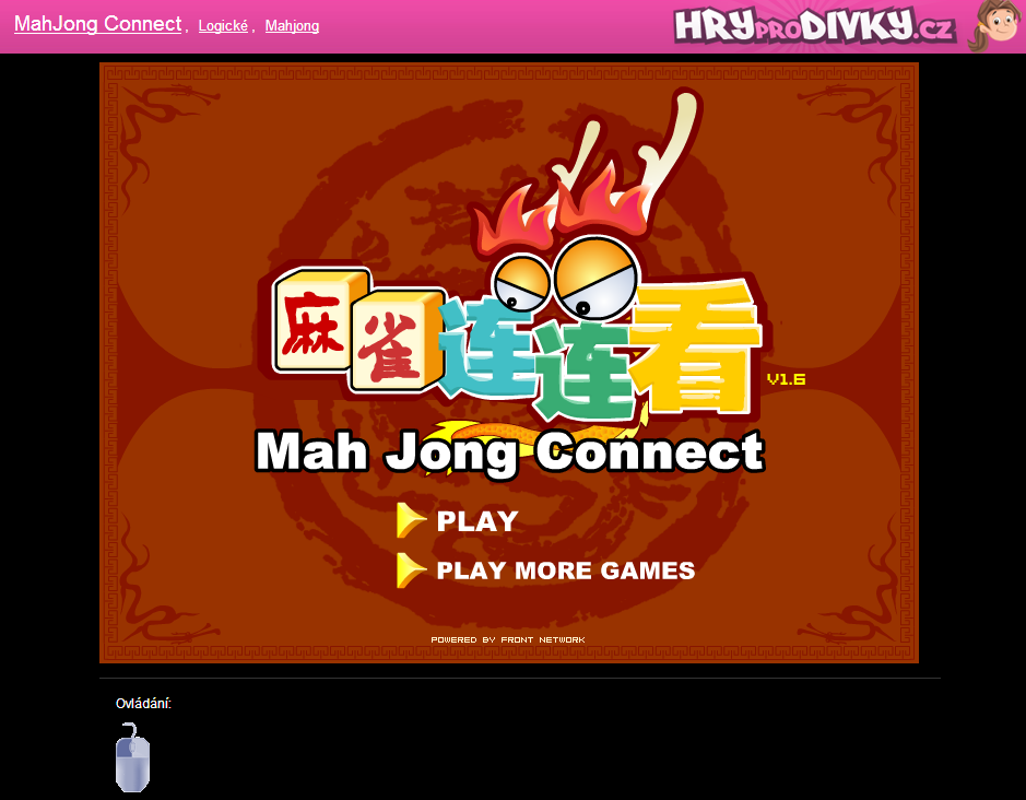 Mahjong Connect menu