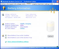 Detailní informace o baterii