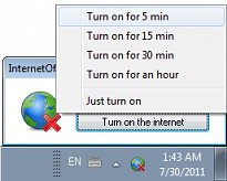Zapněte internet na 5 minut, hodinu, nebo neomezenou dobu