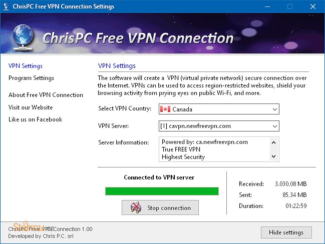 ChrisPC Free VPN Connection 4.11.15 download the new version for mac