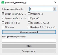 Qt Password Generator